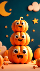 Halloween, bí đỏ, dễ thương, trang trí halloween, lễ hội, pumpkin, cute, halloween decoration, festival - Venan 2