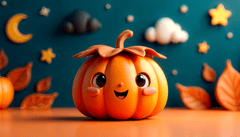 Halloween, bí đỏ, dễ thương, trang trí halloween, lễ hội, pumpkin, cute, halloween decoration, festival - Venan 2