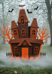 Halloween, lâu đài, khung cảnh halloween, lâu đài giấy,castle, halloween scene, paper castle - Vincent