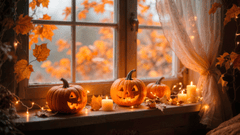Halloween, khung cảnh halloween, bí đỏ, cửa sổ, gian phòng, halloween scene, pumpkin, window, room - Alex