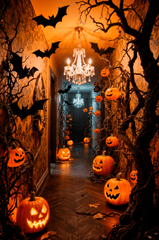 Halloween, khung cảnh halloween, kinh dị, bí đỏ, con ma, lễ hội, halloween scene, horror, pumpkin, ghost, festival - Emmy 4 2