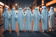 Halloween, hóa trang, con ma, dễ thương, hài hước, costume, ghost, cute, funny - Tiny 4