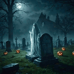 Halloween, khung cảnh halloween, bí đỏ, con ma, kinh dị, hallhalloween scene, pumpkin, ghost, horror, flying - jcoope12