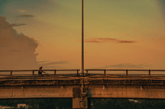 Cầu, bridge, hoàng hôn, sunset- Vien_beos