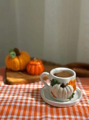 Halloween, ly, cốc sứ, trang trí halloween, bí đỏ, không gian, cups, ceramic mugs, halloween decorations, pumpkins, space - Gamze Savaş 3