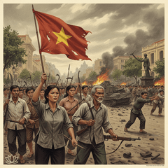 vẽ tranh cổ động thể hiện tinh thần chống Pháp của nhân dân...