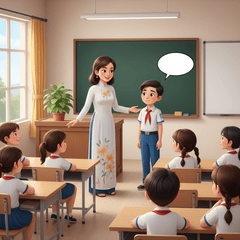 TẠO ẢNH HOẠT HÌNH CÔ GIÁO TRÊN BỤC GIẢNG GIỚI THIỆU HỌC SINH...