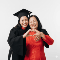 Tốt nghiệp, mẹ, con, áo dài, graduation, mother, child, ao dai 2