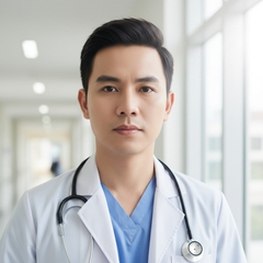 tạo ảnh chân dung ca sĩ Sơn Tùng MTP trong trang phục bác sĩ . Với...
