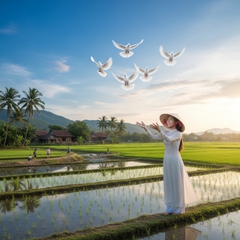 tạo hình ảnh hòa bình . Với đặc điểm phong cách thực tế . Nếu...