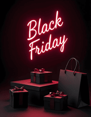 Hộp quà, phát sáng, thứ 6 đen tối,  đèn neon, 3D, ánh sáng,  gift box, glow, black friday, neon black, 3D, light 1
