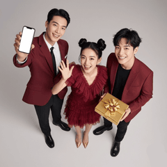 Bạn bè, quảng cáo, mẫu ảnh, nam, nữ, cầm điện thoại, vui vẻ,  friends, advertisement, model, male, female, holding phone, happy, 4
