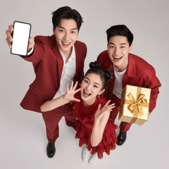 Bạn bè, quảng cáo, mẫu ảnh, nam, nữ, cầm điện thoại, vui vẻ,  friends, advertisement, model, male, female, holding phone, happy, 1