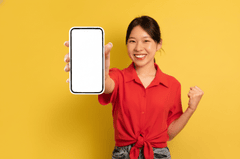 Cô gái, quảng cáo, mẫu ảnh, cầm điện thoại, girl, advertisement, model, holding phone 3
