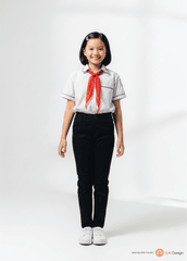 Học sinh, học sinh nữ, khăn quàng đỏ, Việt Nam, students, female students, red scarf, Vietnam - Phạm Quốc Oai