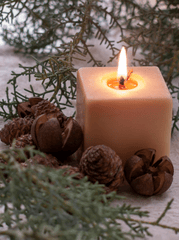 Giáng sinh, nến, trái thông, ấm áp, không khí giáng sinh, christmas, candles, pine cones, warm, christmas atmosphere - Elahe Rahimi 1