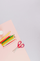 Thước, kẹp giấy, kéo, bút,book, đồ dùng học tập, trường, school supplies, school-Karola G 1