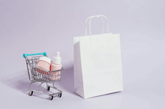 Mỹ phẩm, giỏ hàng, túi giấy, giảm giá, sale, khuyến mãi, cosmetics, shopping cart, promotions, discounts- Karola G