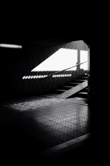 Cầu thang, thang bộ, đen tối, trắng đen, stairs, escalators, dark, black and white - Mak_ jp