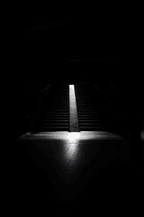 Cầu thang, thang bộ, đen tối, trắng đen, stairs, escalators, dark, black and white - Mak_ jp 3