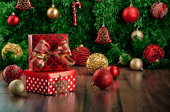 Hộp quà, quà giáng sinh, trang trí, nơ, trái châu, gift box, Christmas gift, decor, bow, pearl - Marcelo Verfe 1