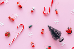 Giáng sinh, cây thông, kẹo, bông tuyết, trái châu, nền, christmas, pine tree, candy, snowflakes, balls, background - Nataliya Vaitkevich 1