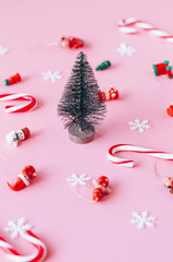 Giáng sinh, cây thông, kẹo, bông tuyết, trái châu, nền, christmas, pine tree, candy, snowflakes, balls, background - Nataliya Vaitkevich 2