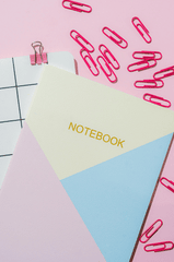 Vở, kẹp giấy, paperclip, notebook, đồ dùng học tập, trường, school supplies, school-SHVETS production
