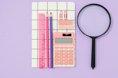 Máy tính, bút, vở, calculator, pen, notebook, đồ dùng học tập, trường, school supplies, school-SHVETS production