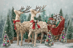 Giáng sinh, cặp đôi tuần lộc, mô hình giáng sinh, trang trí, dễ thương, tuyết, christmas, reindeer couple, christmas pattern, decoration, cute, snow - Skyler Ewing 1