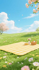 Thảm dã ngoại, dã ngoại, picnic, quảng cáo, advertise, hình nền, background - huaban 1