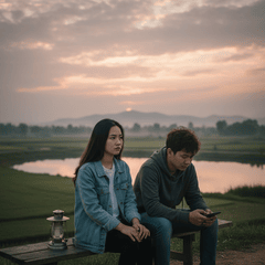 hai người yêu nhau ở cạnh nhau nhưng vẫn cảm thấy cô đơn . Với...