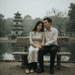 hai người yêu nhau ở cạnh nhau nhưng vẫn cảm thấy  buồn . Với...