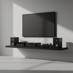 Dàn Âm Thanh Hi-Fi  màu đen để trên kệ màu đen - đẹp lung linh huyền...