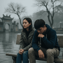 hai người yêu nhau ở cạnh nhau nhưng vẫn cảm thấy  buồn . Với...