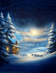Tuyết, trời, cây thông, nhà, nền, snow, sky, pine tree, house, background