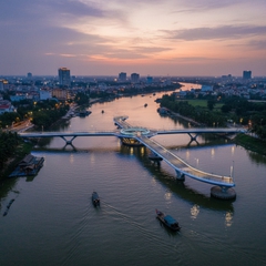 thiết kết một cây cầu ba hướng bắt qua tại 3 ngã sông của...