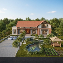 khu đất tổng diện tích ngang 30m x dài 60m. hãy thiết kế dùm tôi...