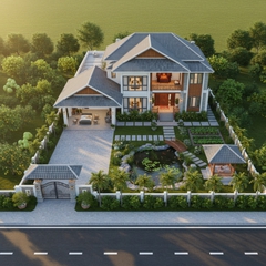 khu đất tổng diện tích ngang 30m x dài 60m. hãy thiết kế dùm tôi...