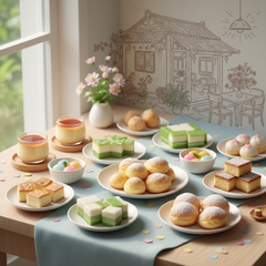 tạo ảnh nền về bánh ngọt, phong cách dễ thương, chuyên nghiệp...
