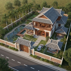 khu đất tổng diện tích ngang 30m x dài 60m. hãy thiết kế dùm tôi...