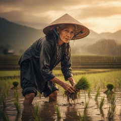 4. Bầm ơi – Tố Hữu
Ai về thăm mẹ quê ta
Chiều nay có đứa con...