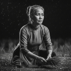 4. Bầm ơi – Tố Hữu
Ai về thăm mẹ quê ta
Chiều nay có đứa con...