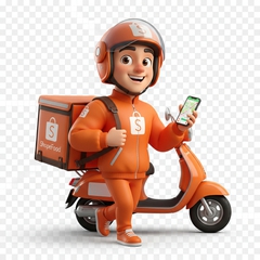 1 nam shipper Shopeefood. Với đặc điểm Phong cách: Nhân vật hoạt...