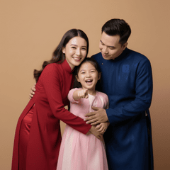 Gia đình, bố mẹ và con, Việt Nam, áo dài, truyền thống, Tết, family, parents and children, Vietnam, ao dai, traditional 1