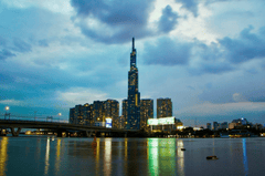Sông, tòa nhà, cầu, thành phố, Sài Gòn, river, brigde, night, city, Saigon, Hồ Chí Minh - Tuan Vy