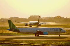 Máy bay, sân bay, đường bay, trời, airplane, airport, flight path, sky - Tuan Vy