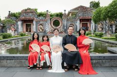 Gia đình, áo dài, truyền thống, Hội An, Huế, family, tradition - Võ Văn Tiến 3