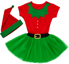 Trang phục yêu tinh cho bé gái, váy xòe, váy giáng sinh, mũ yêu tinh, màu đỏ, màu xanh lá, giáng sinh, Elf costume for girl, tutu dress, christmas dress, elf hat, red, green, christmas