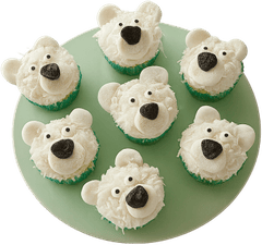 Bánh cupcake gấu bắc cực, giáng sinh, cupcake, gấu bắc cực, dừa nạo, kem, bánh ngọt, polar bear cupcake, christmas, cupcake, polar bear, shredded coconut, cream, pastry